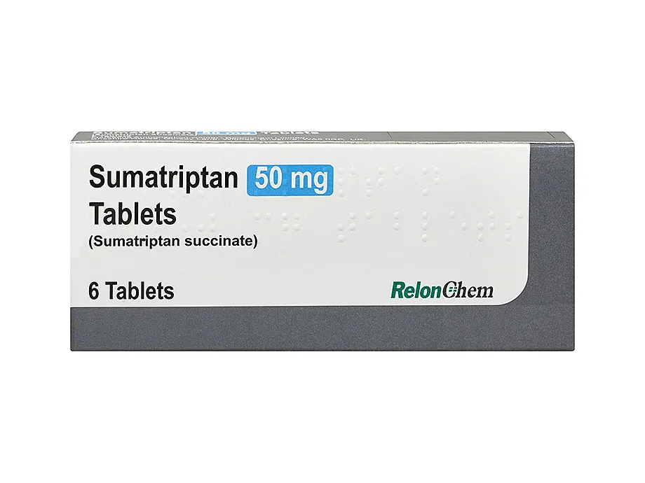 Sumatriptan (Sumatriptan Succinate) 50mg Tablets Teva & Milpharm