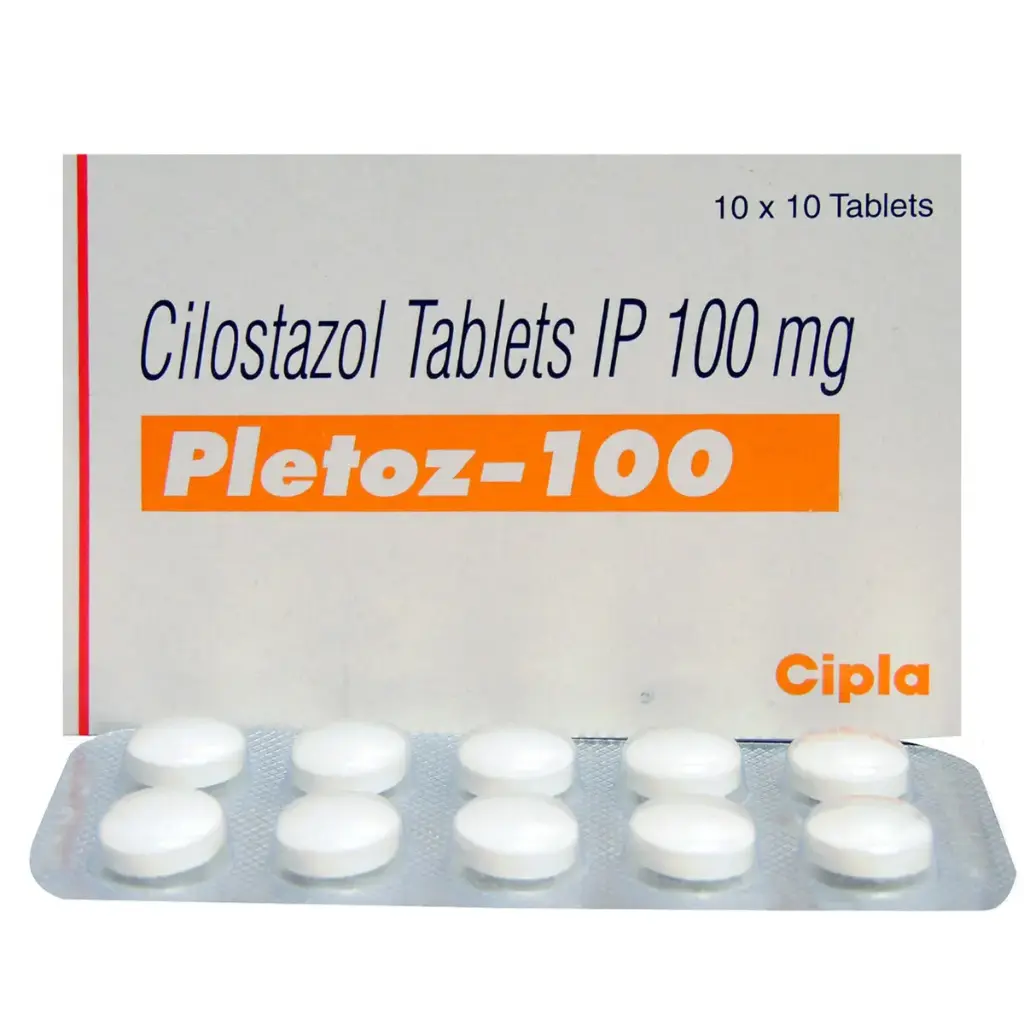 Pletoz (Cilostazol) 100mg Tablets