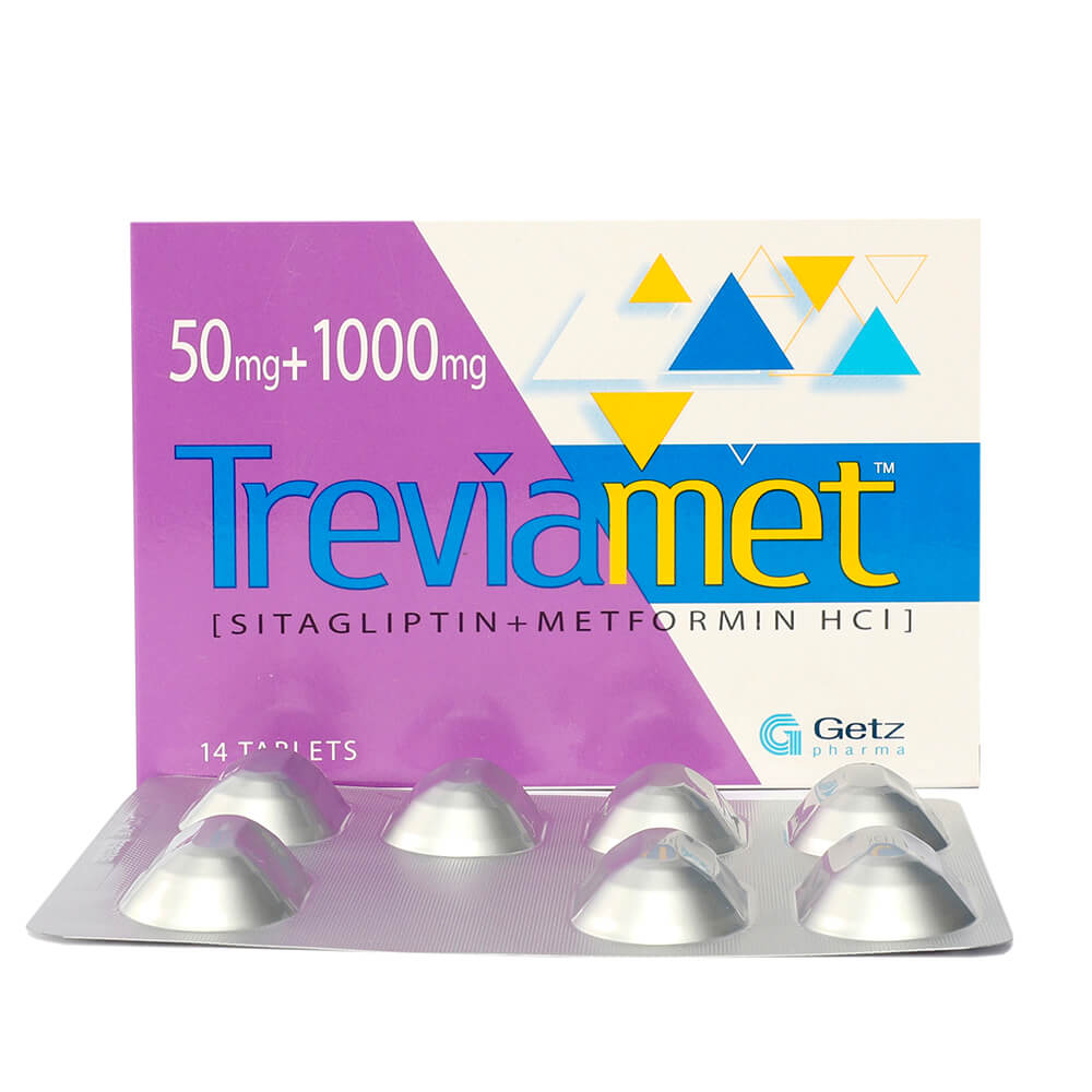 [akd947] Treviamet (Sitagliptin 50mg + Metformin HCL 1000mg) Tablets