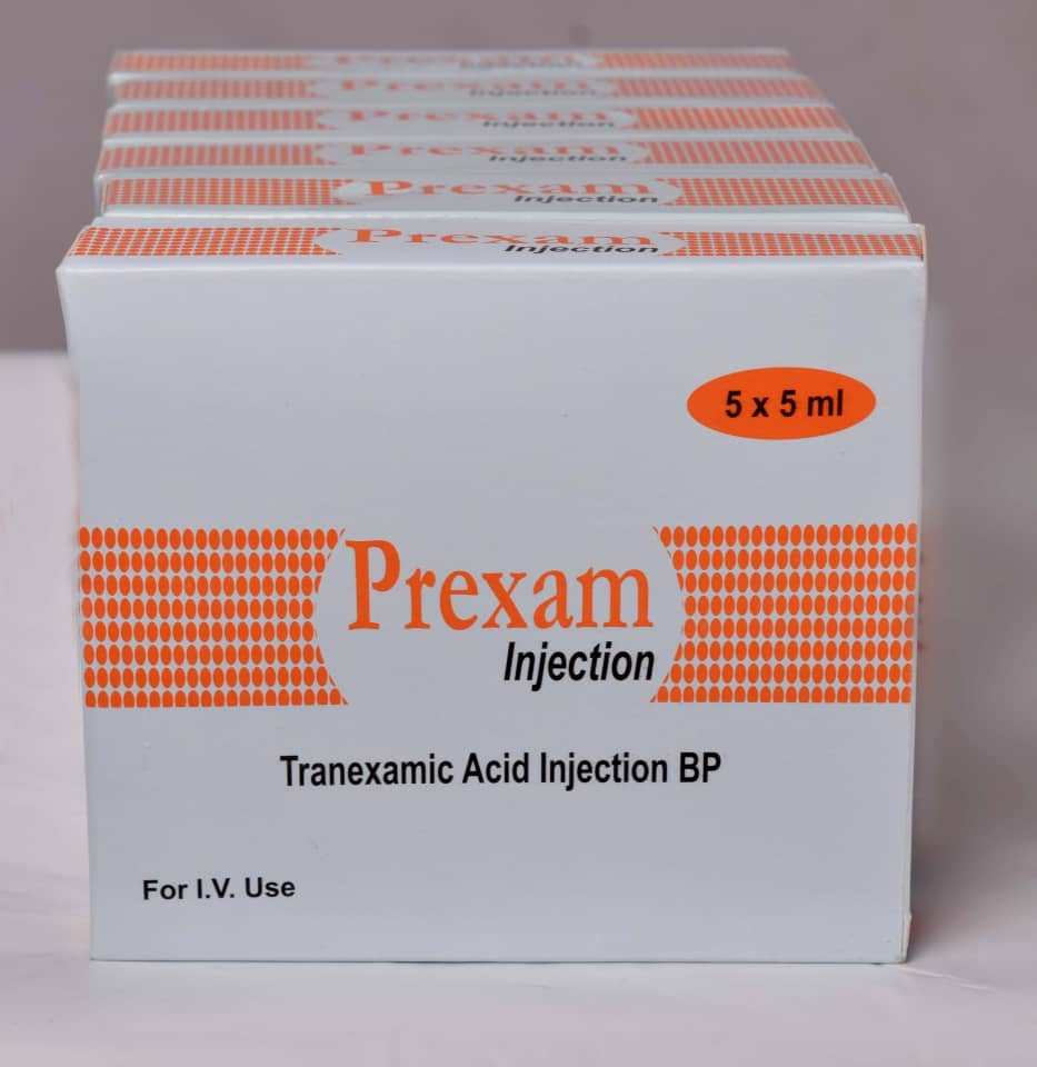 Prexam Tranexamic Acid Injection 500mg/5ml
