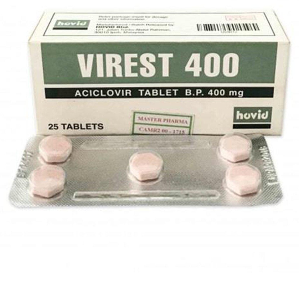 [akd1040] virest (aciclovir) 400mg tabs