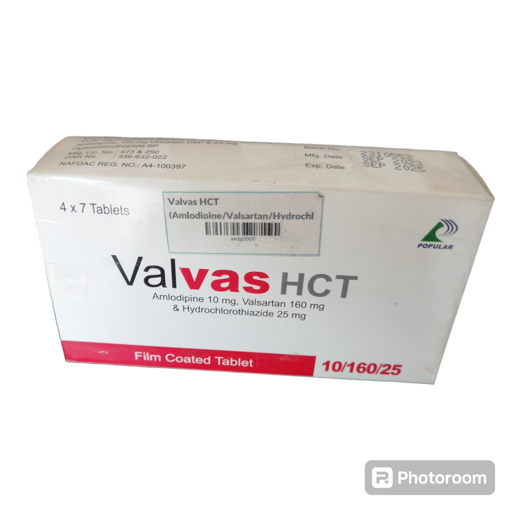 [akd965] Valvas HCT (Amlodipine/Valsartan/Hydrochlorothiazide) 10/160/25