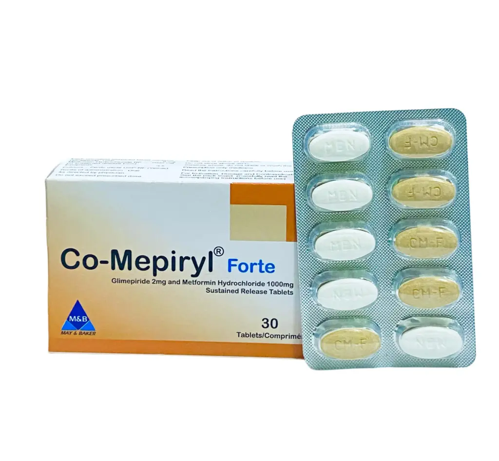 Co-mepiryl Forte (glimepiride & metformin) 2/1000mg tabs