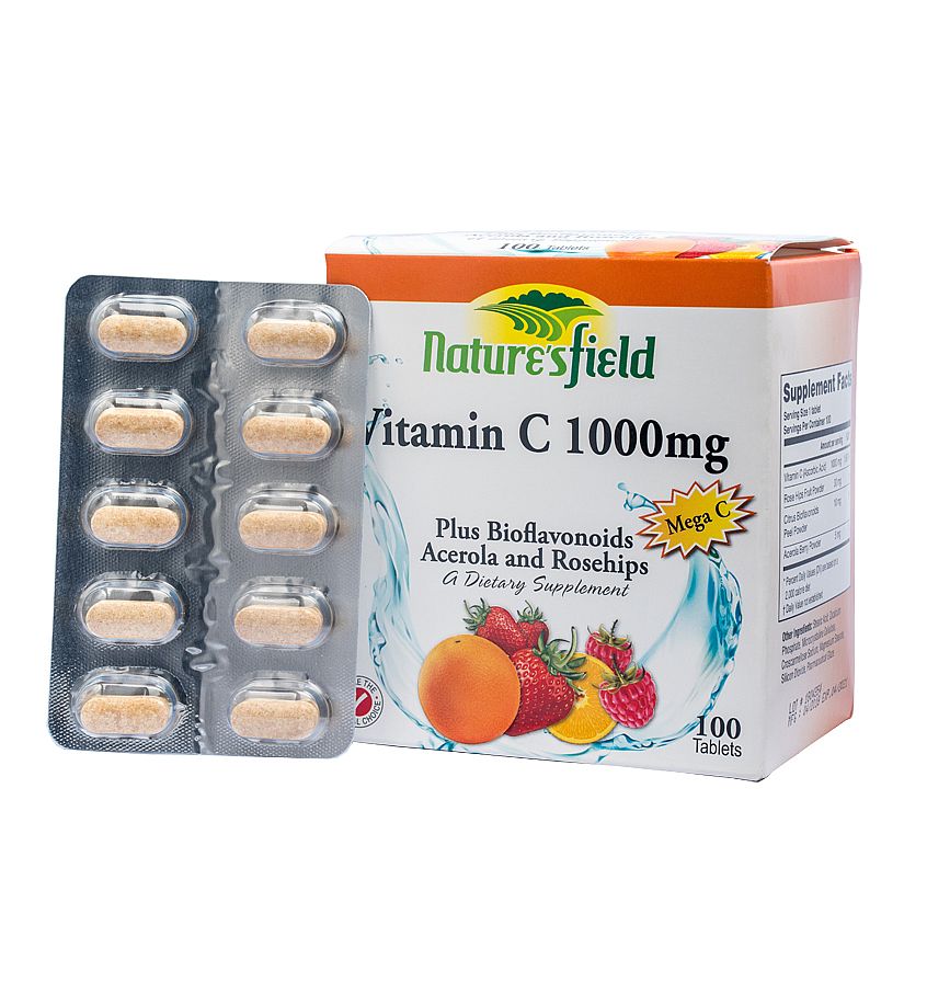 Nature's Field Vitamin C 1000mg 10 x 10 Tablets