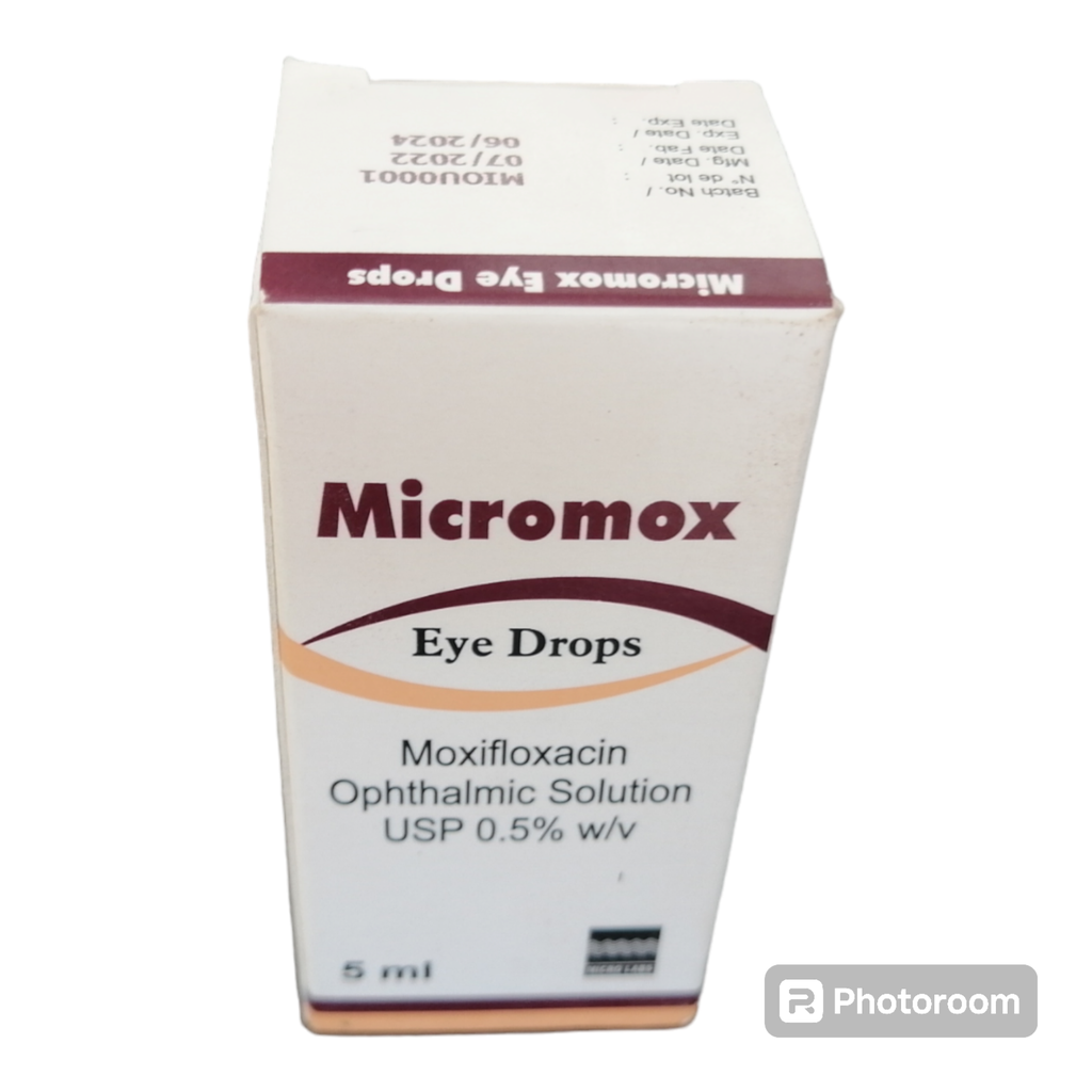 [akd624] Micromox (Moxifloxacin Ophthalmic Solution 0.5% w/v) 5ml Eye Drops