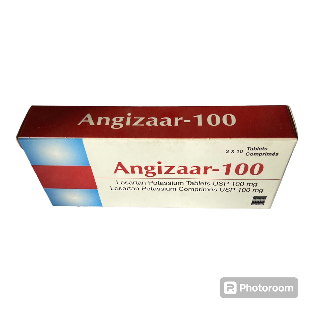 Angizaar-100 (Losartan Potassium 100mg) Tablets
