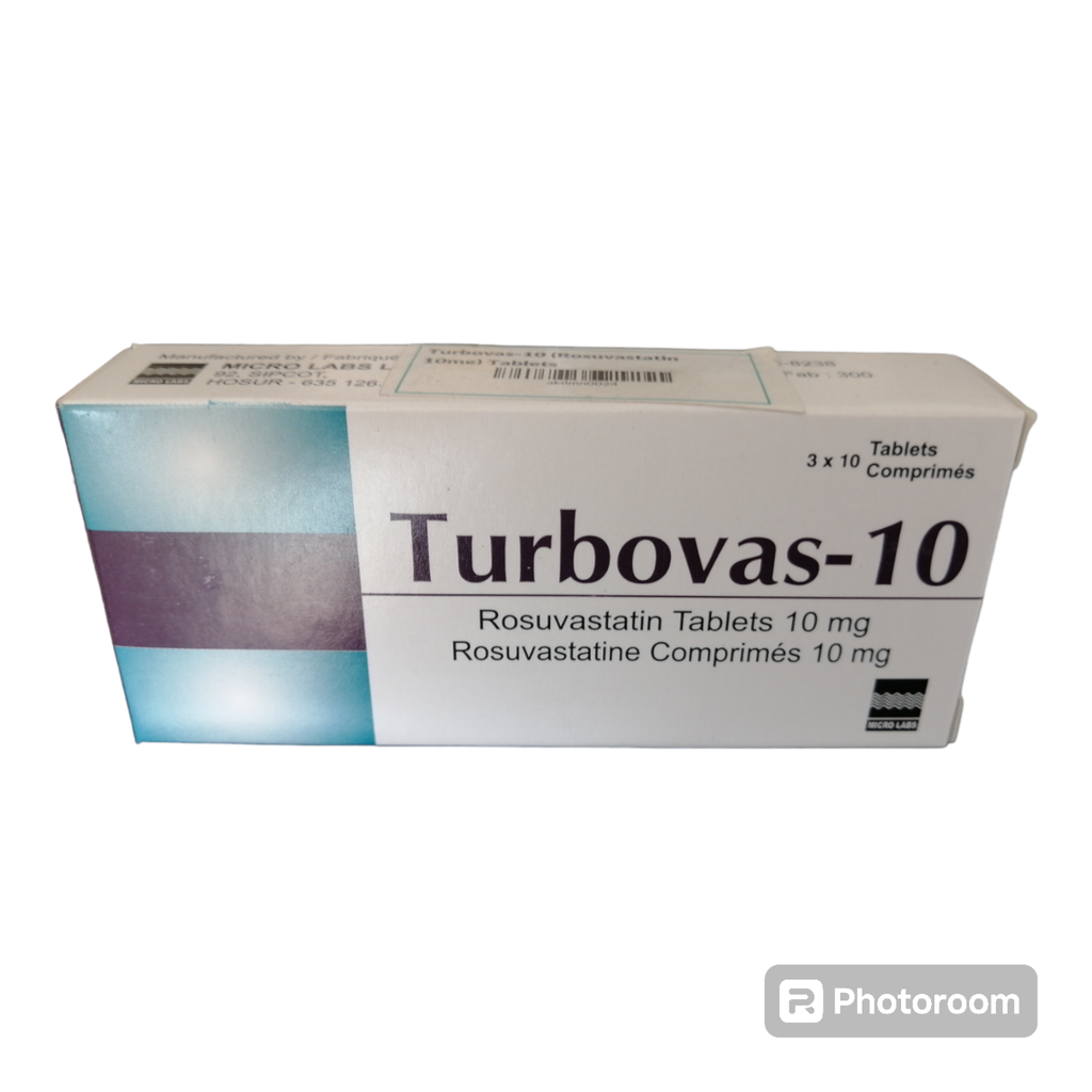 Turbovas 10 (Rosuvastatin 10mg) Tablets