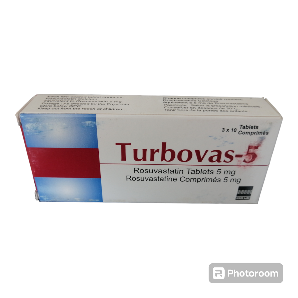[akd954] Turbovas-5 (Rosuvastatin 5mg) Tablets