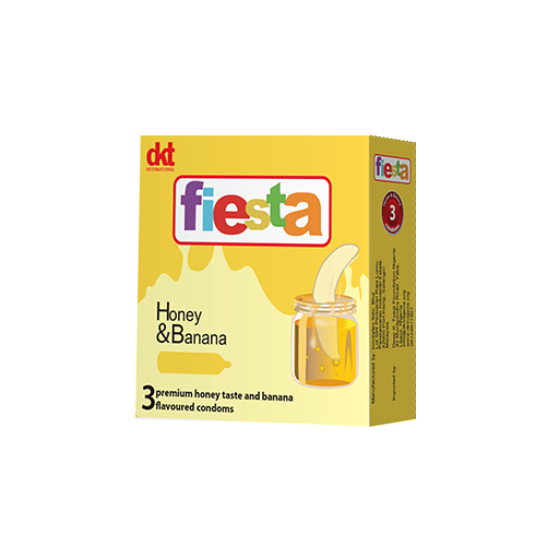 [akd392] Fiesta Honey & Banana Condom Pack of 3