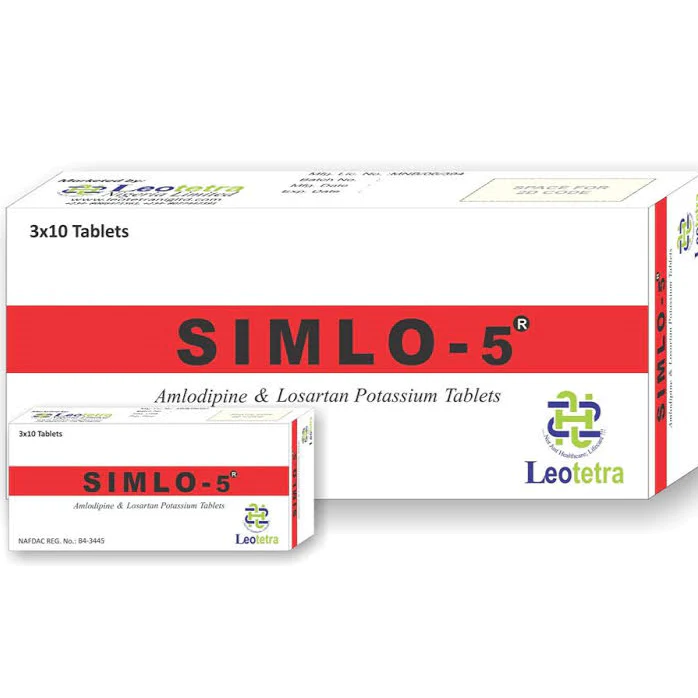 [akd869] Simlo-5 (Amlodipine & Losartan Potassium) Tablets