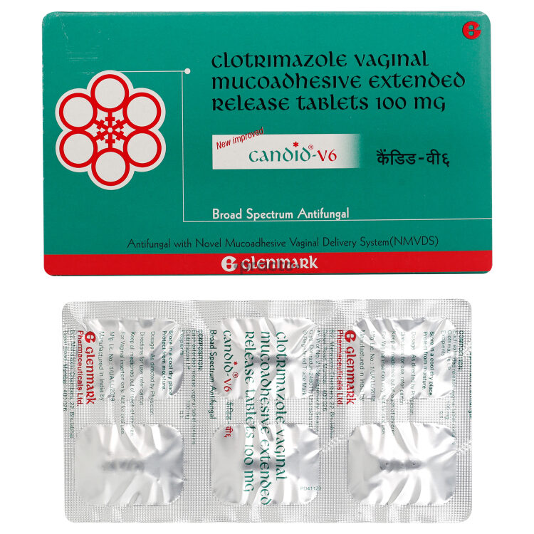 [akd174] Candid v6 vaginal insert tabs (clotrimazole) 100mg