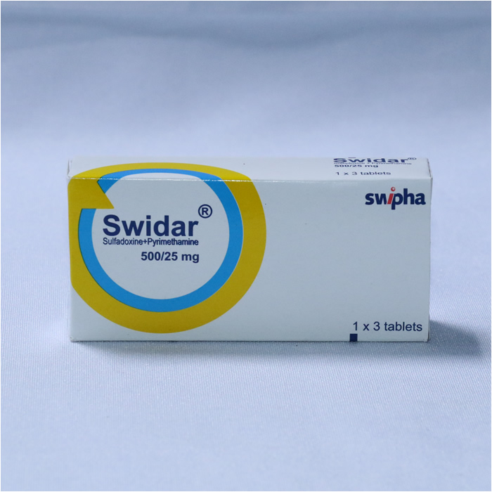 [akd907] Swidar (sulfadoxine/pyrimethamine) tab 500/25mg swipha