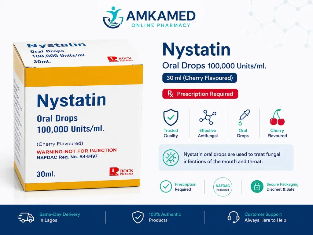 [akd722] Nystatin Oral Drops Suspension 30ml