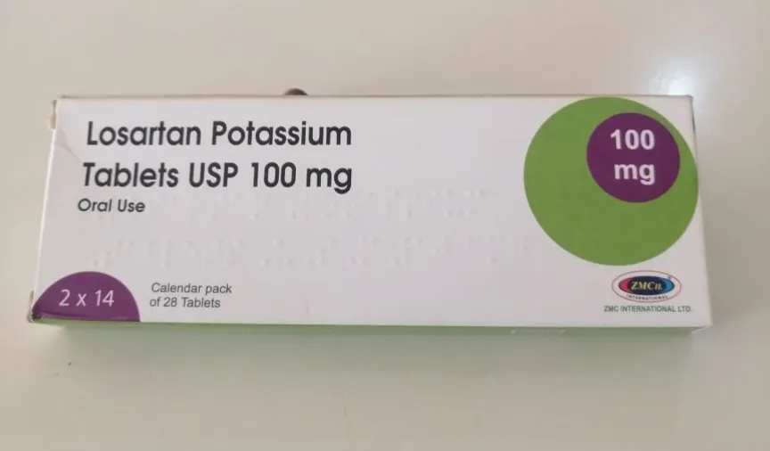 Losartan Potassium 100mg tablets (ZMC)