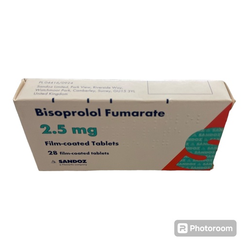 [akd153] Bisoprolol Fumarate 2.5mg Tablets Sandoz