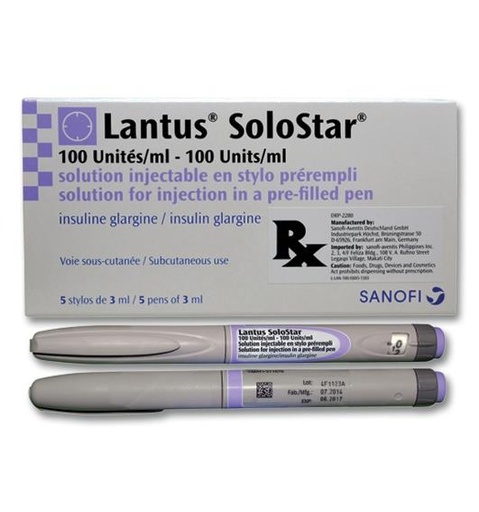 [akd554] Lantus Solostar 100 IU x 3ml flexpen
