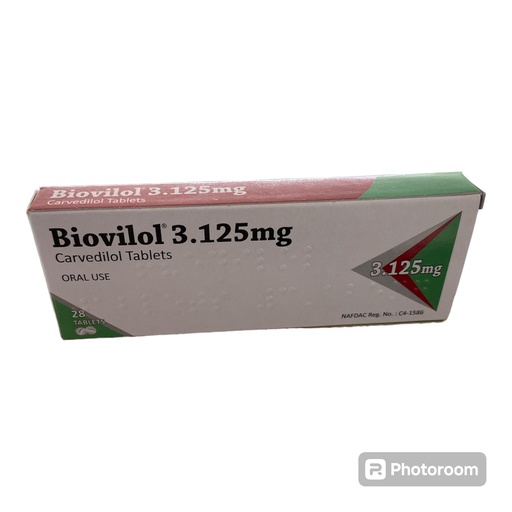[akd151] Biovilol Carvedilol 3.125mg