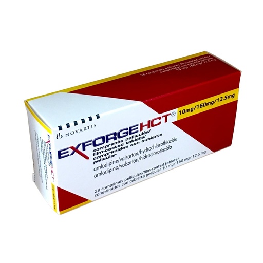 [akd376] Exforge HCT 10/160/12.5 (Amlodipine/Valsartan/Hydrochlorothiazide) Tablets