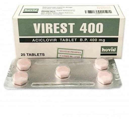 [akd1040] virest (aciclovir) 400mg tabs