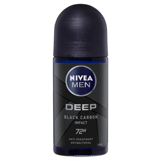 [akd688] Nivea Men Deep Black Carbon Dark Wood Roll-on