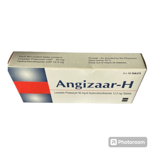 [akd080] Angizaar-H (Losaratn Potassium 50mg & Hydrochlorothiazide 12,5mg) Tablets