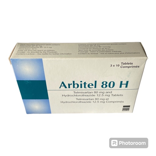 [akd092] Arbitel-80 H (Telmisartan 80mg & Hydrochlorothiazide 12.5mg) Tablets