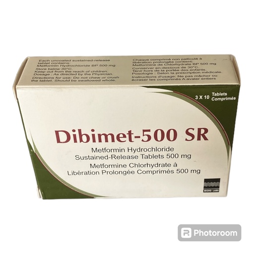 [akd298] Dibimet-500 SR (Metformin Hydrochloride 500mg) Tablets