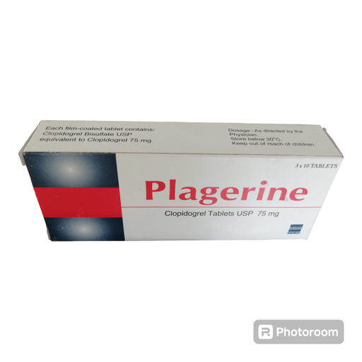 [akd800] Plagerine (Clopidogrel) 75mg Tablets