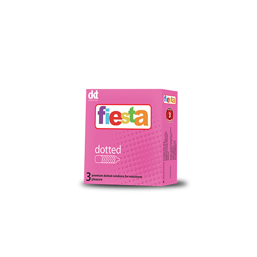 [akd389] Fiesta Condom Dotted Pack of 3
