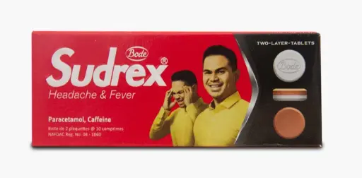 [akd898] Sudrex (paracetamol 500mg & caffiene 30mg) 