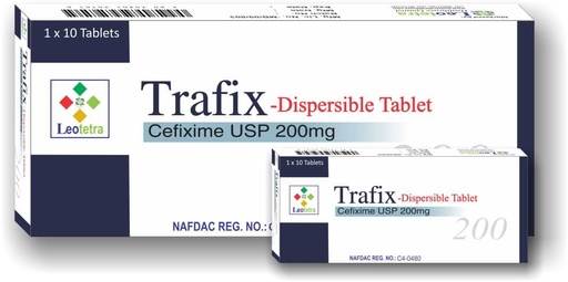 [akd942] Trafix (Cefixime 200mg) Dispersible Tablet