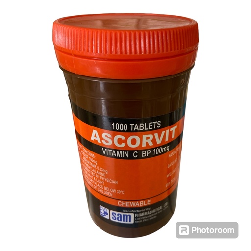 [akd101] Ascorvit vitamin C 100mg Chewable Counting 