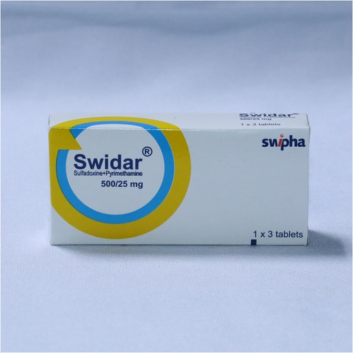 [akd907] Swidar (sulfadoxine/pyrimethamine) tab 500/25mg swipha