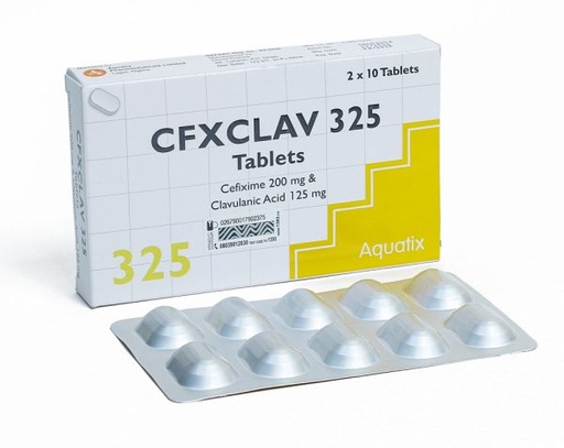 [akd198] Cfxclav (Cefixime 200mg/clavulanic acid 125mg) aquatix