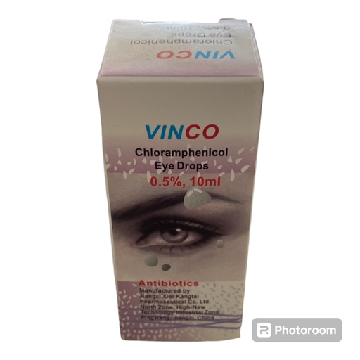 [akd205] Choramphenicol 0.5% Eye drop vinco 10mls