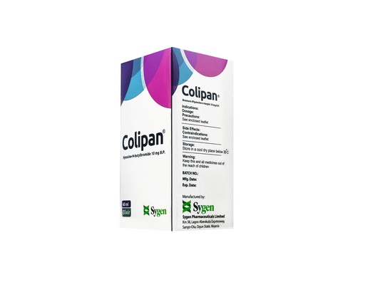 [akd226] Colipan (Hyosine-N-butylbromide 5mg/5ml) 60ml Syrup