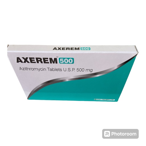 [akd119] Axerem Azithromycin 500mg Tabs